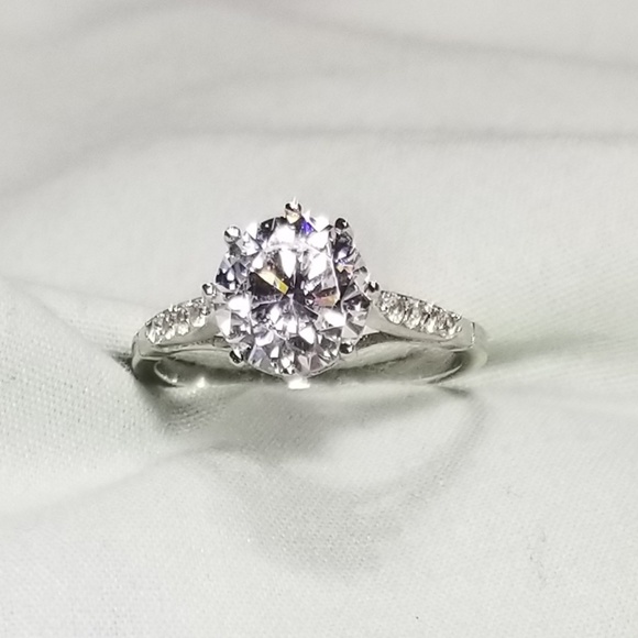 Sterling silver engagement ring - Picture 5 of 5
